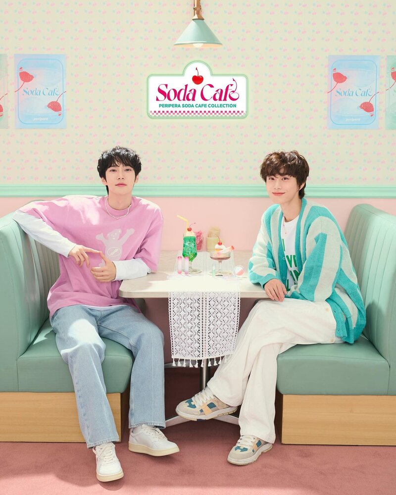 NCT Doyoung and Jungwoo for Peripera Soda Cafe collection documents 2
