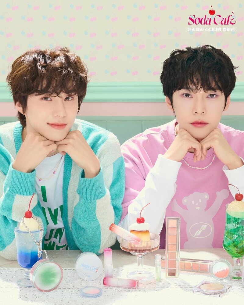 NCT Doyoung and Jungwoo for Peripera Soda Cafe collection documents 1