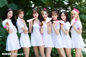 Oh My Girl "Fall in Love" jacket shooting by Naver x Dispatch
