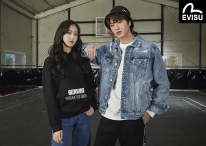 190408 Evisu's Naver update - SF9's Chani & Dawon with GFRIEND's Sinb for Evisu