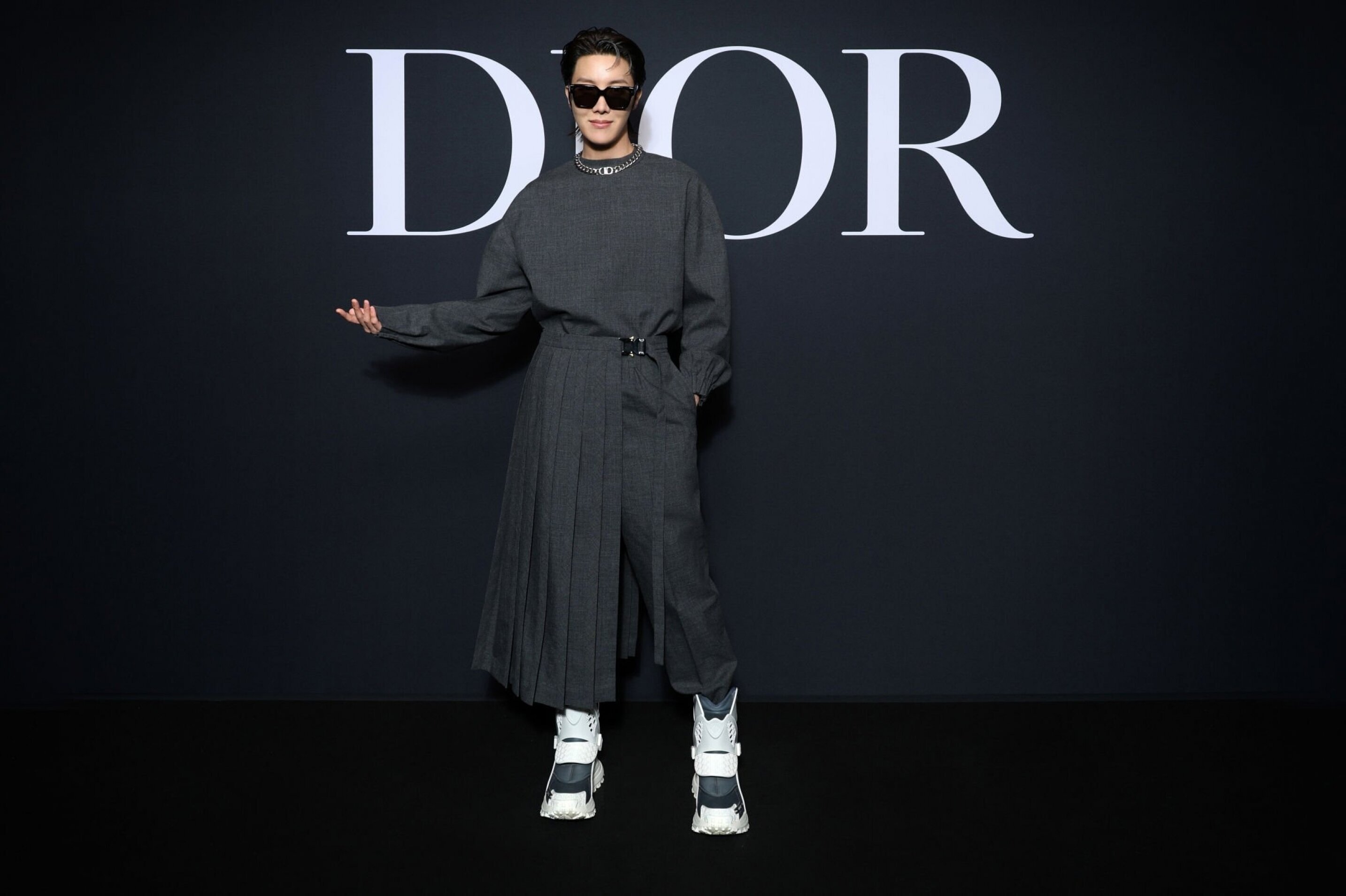 J-Hope of BTS attending the Dior Homme Menswear Fall-Winter 2023-2024 show  as part of Paris Fashion Week in Paris, France on January 19, 2023. Photo  by Aurore Marechal/ABACAPRESS.COM Stock Photo - Alamy