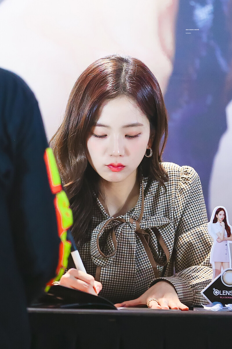 191012 BLACKPINK Jisoo - OLENS Fansign documents 1