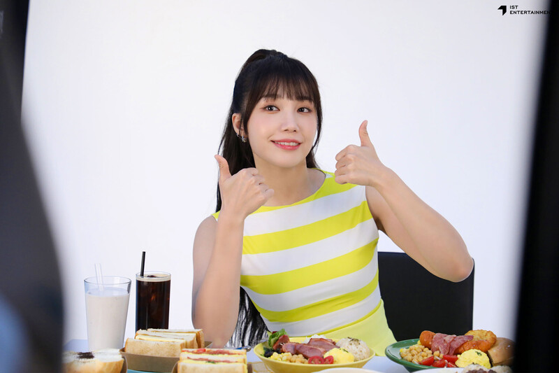 240110 IST Naver post - EUNJI behind the scenes of 'She's Bagel' commercial shoot documents 27