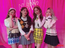 210216 Naver Now twitter update with (G)I-DLE Miyeon, WOOAH Nana,  CHERRY BULLET Jiwon , LOONA Go Won