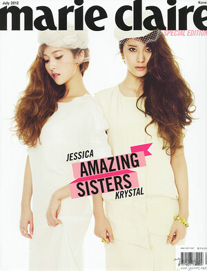 Jessica and Krystal for Marie Claire Korea - July 2012 Issue [SCANS]