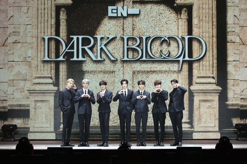 230522 ENHYPEN at their 4th EP "Dark Blood" media showcase. documents 3