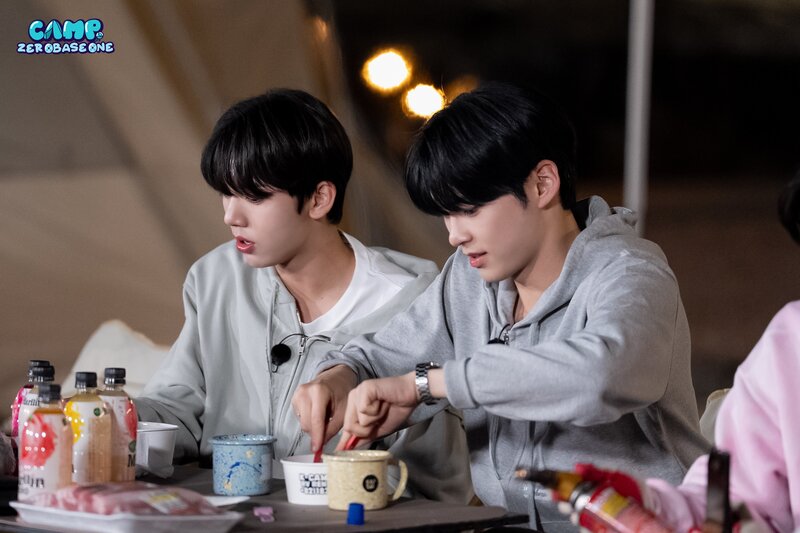 230623 Mnet Twitter Update - ZEROBASEONE 1st Camping Behind Photos documents 4