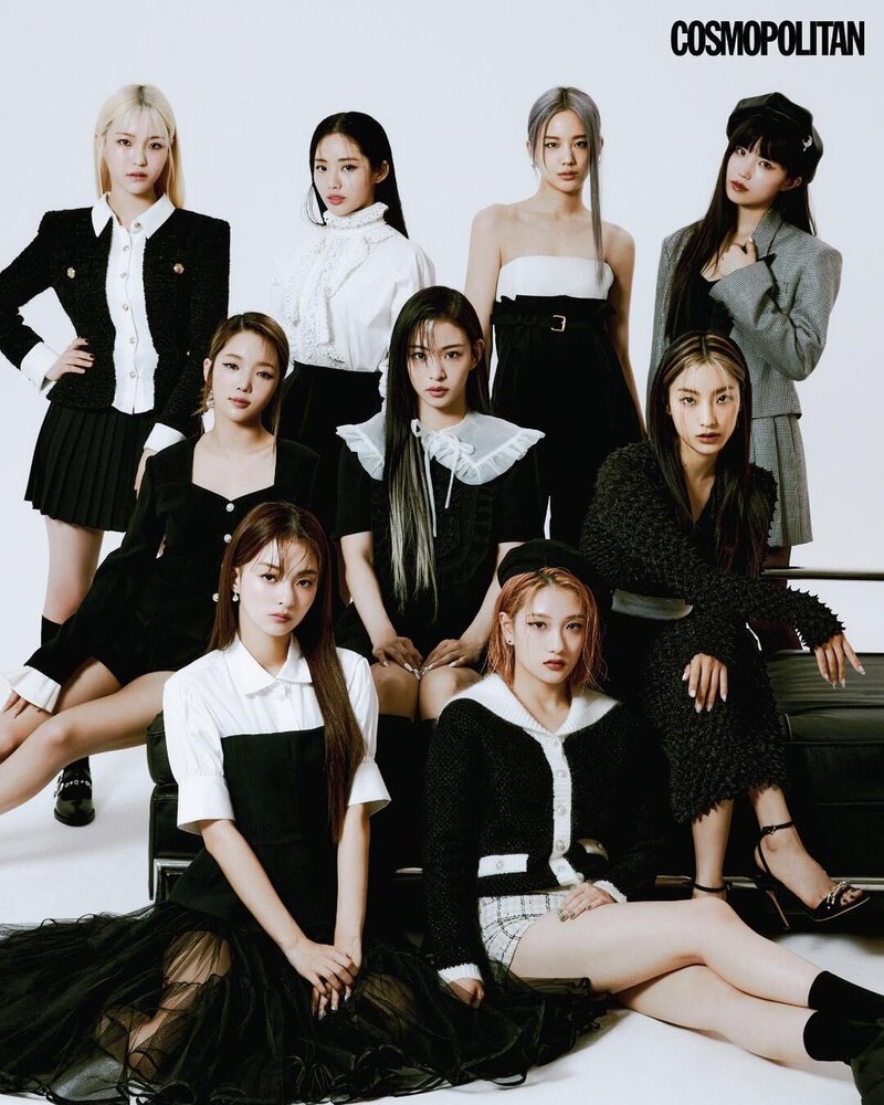fromis_9 for Cosmopolitan Magazine November 2021 issue documents 1