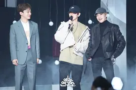 190410 | EXO's Chen with Baekhyun & Xiumin for 'Chen's debut stage in MBC Music Core' (190406