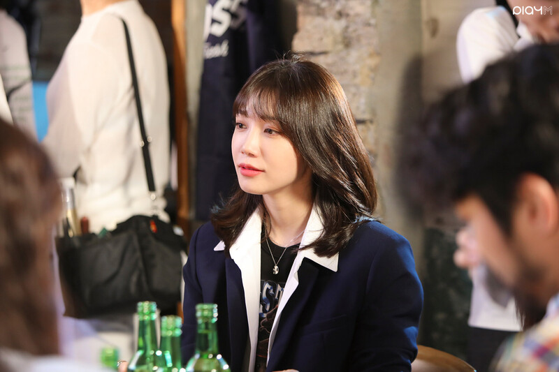 211018 IST Naver post - Apink EUNJI 'Work later, Drink now' drama Poster Shoot behind documents 2