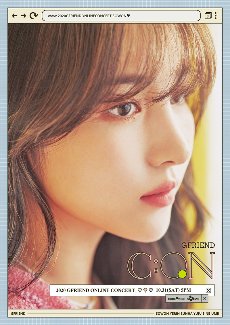 GFRIEND Online Concert 'G:Con' promotion posters documents 1