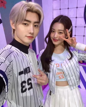 220401 Music Bank Twitter update with Wonyoung & Sunghoon