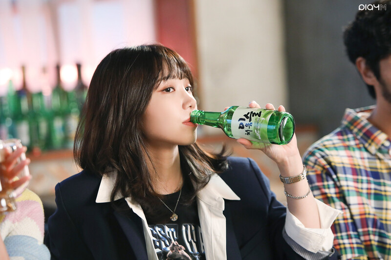 211018 IST Naver post - Apink EUNJI 'Work later, Drink now' drama Poster Shoot behind documents 3