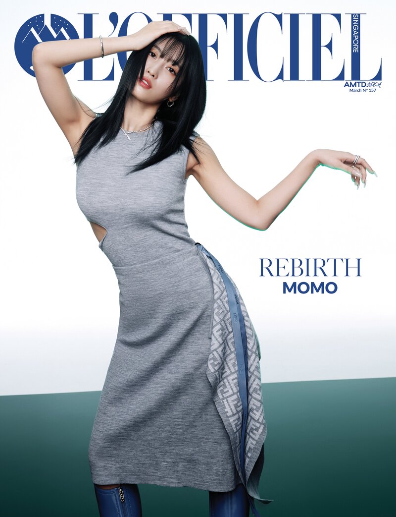 TWICE Momo for L'Officiel Singapore March 2023 issue documents 3