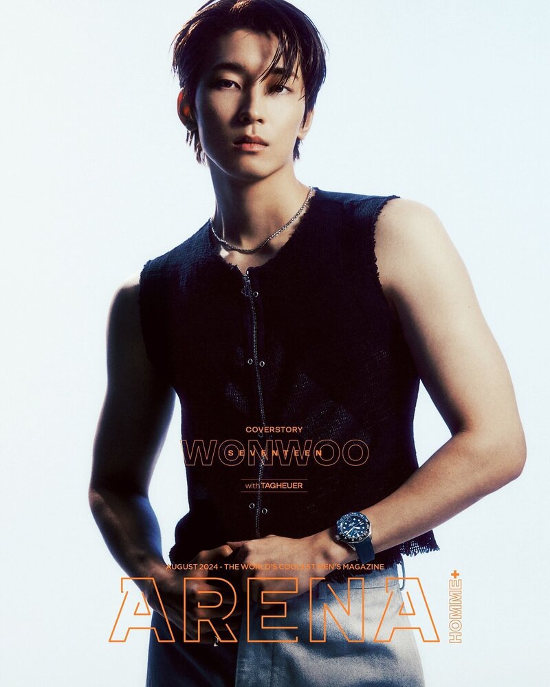 SEVENTEEN Wonwoo for ARENA HOMME+ KOREA August Issue with Tag Heuer documents 8