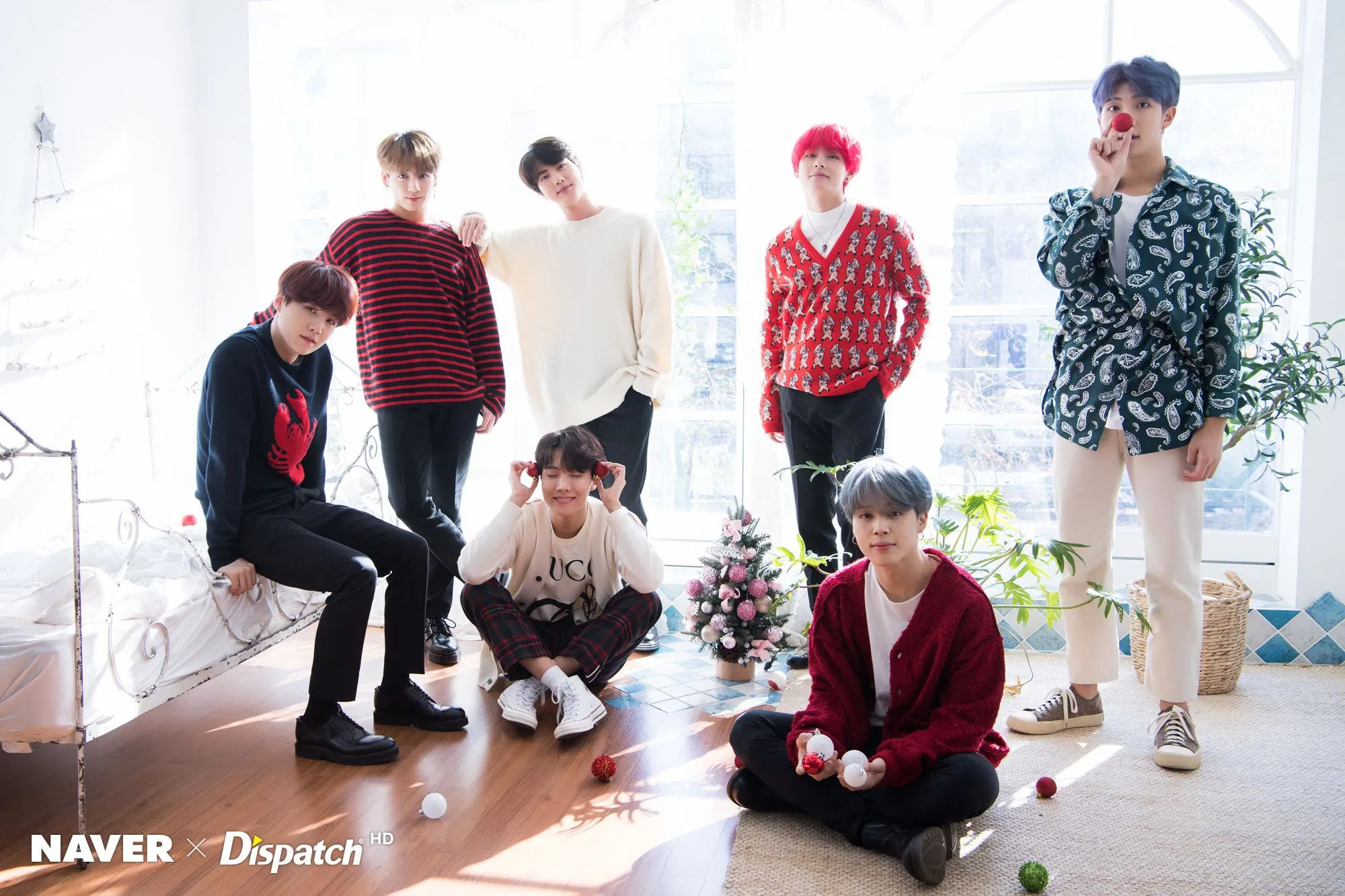 191225 BTS Jin Christmas photoshoot by Naver x Dispatch