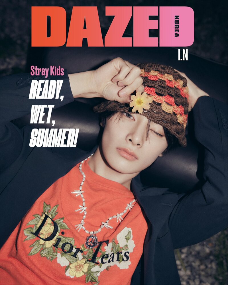 Stray Kids Lee Know, Seungmin, I.N for Dazed Korea X DIOR | July 2023 Issue documents 4