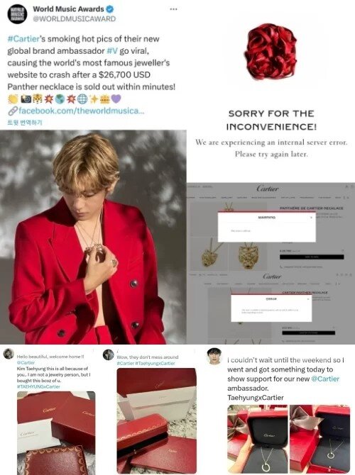V of BTS And Artists Who Brand Ambassadors Of Cartier