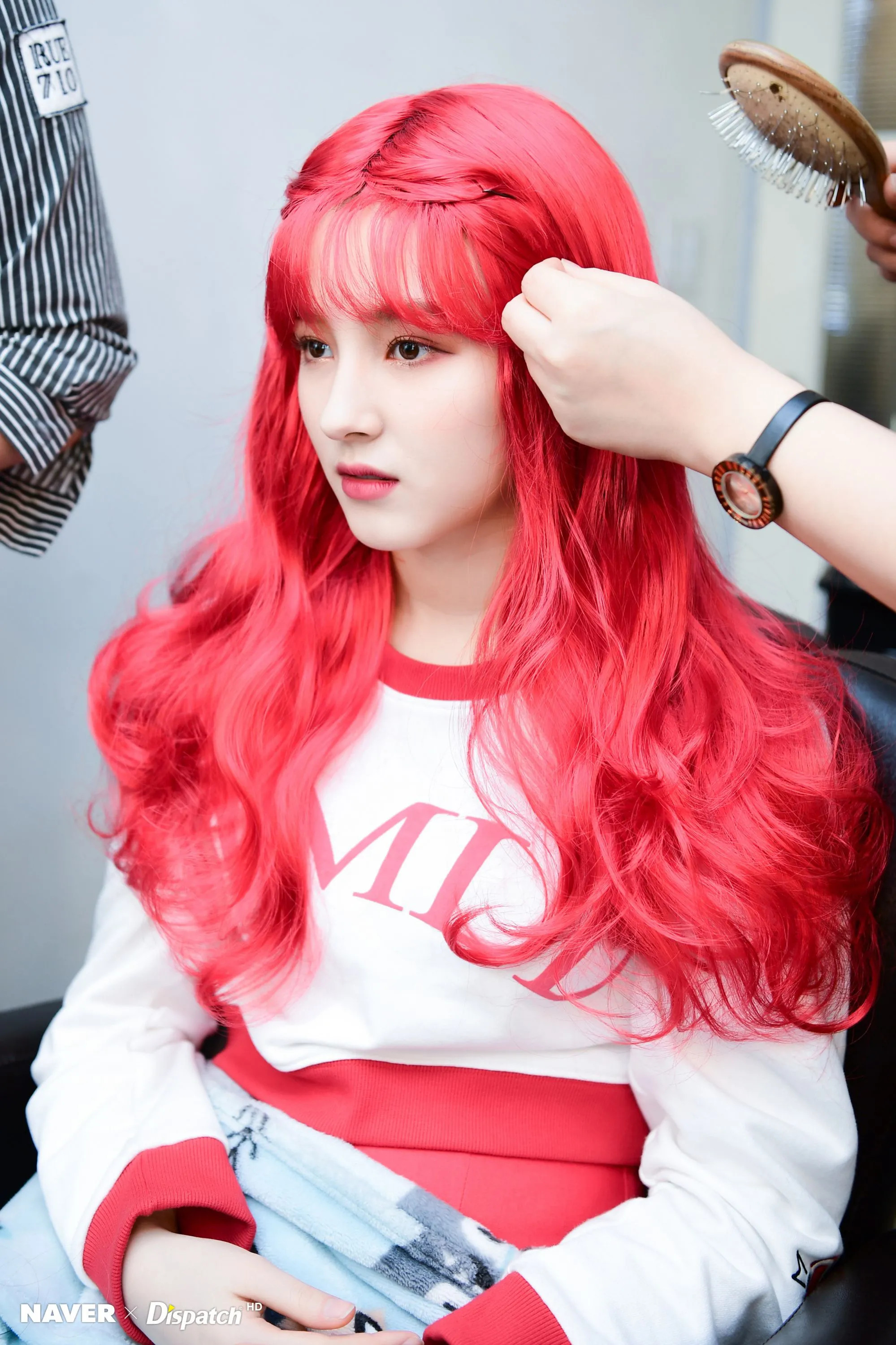 Momoland Nancy Naver X Dispatch Red Hair Korean Beauty Girls Nancy ...