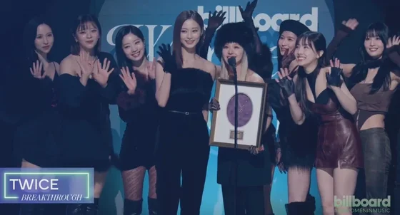 TWICE Honored With the "Breakthrough Artist Award' at the 2023 Billboard Women In Music
