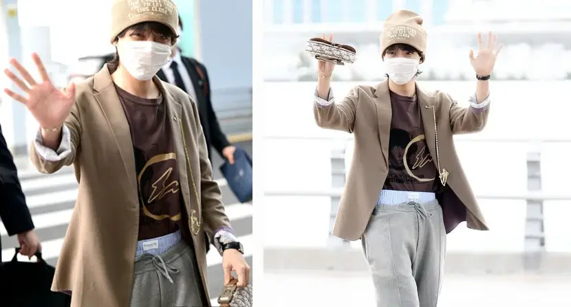 “Jung Hoseok, Pull Your Pants Up!” — Korean Netizens React to J-Hope’s Unique Airport Fashion