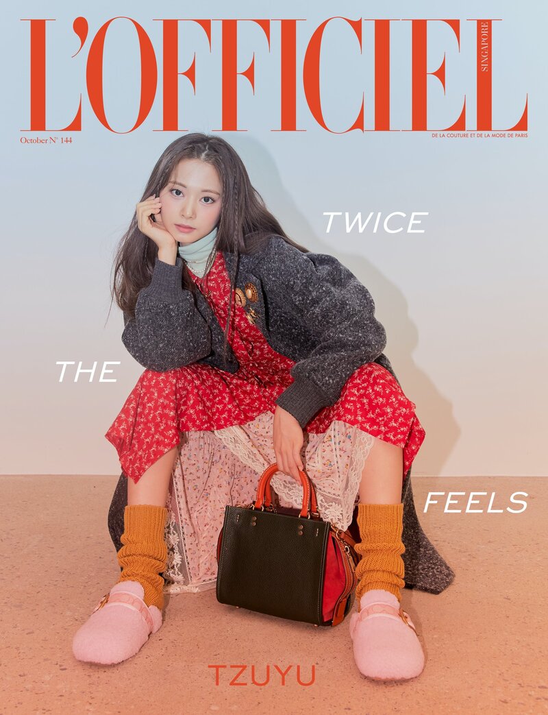 TWICE's Tzuyu for L'Officiel Singapore October 2021 documents 1