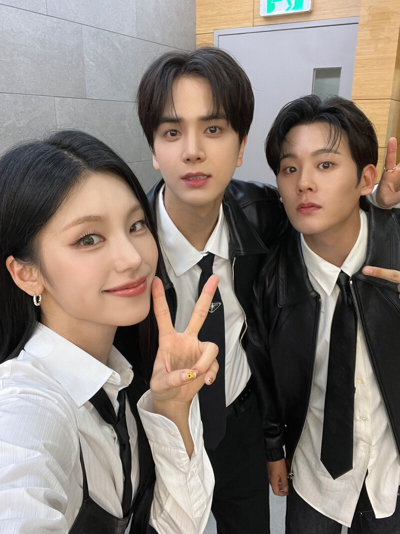 241020 - MBC Music Core Twitter Update with YEJI n Younghoon documents 2