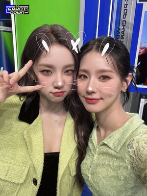 230202 M COUNTDOWN Twitter Update - (G)I-DLE Yuqi and Miyeon