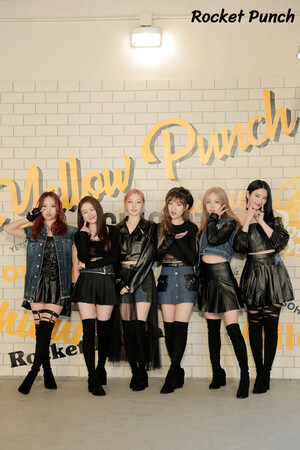 220222 Woollim Naver Post - Rocket Punch 'YELLOW PUNCH' Jacket Shoot Behind