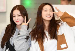 Bora & Nancy at Incheon Airport after SBS 'Law of the Jungle in Chatham Islands'