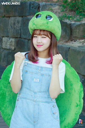 190705 Fantagio Naver Update - Weki Meki Yoojung's "King's Raid" CF Behind