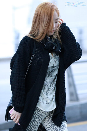 130408 Girls' Generation Taeyeon at Incheon Airport