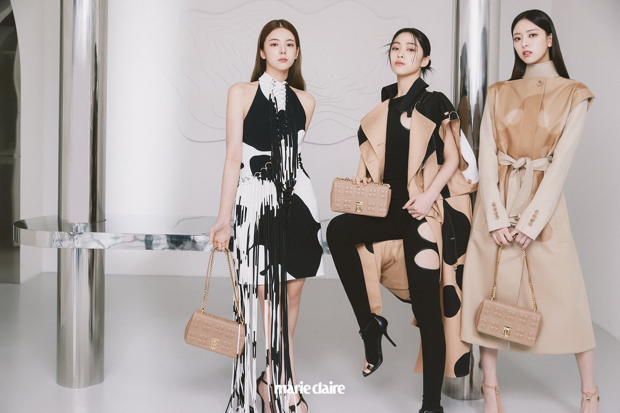 220406 ITZY for Marie Claire Korea x Burberry 2022 SS Collection | kpopping