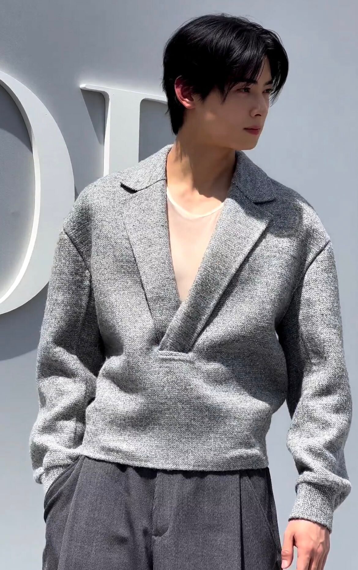 Getty Images of Cha Eunwoo at Dior Menswear Summer 24 FS #eunwoo #chaeunwoo  #차은우 #diorsummer24
