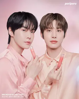 NCT Doyoung and Jungwoo for Peripera Ink Mood Glowy tint | December 2024