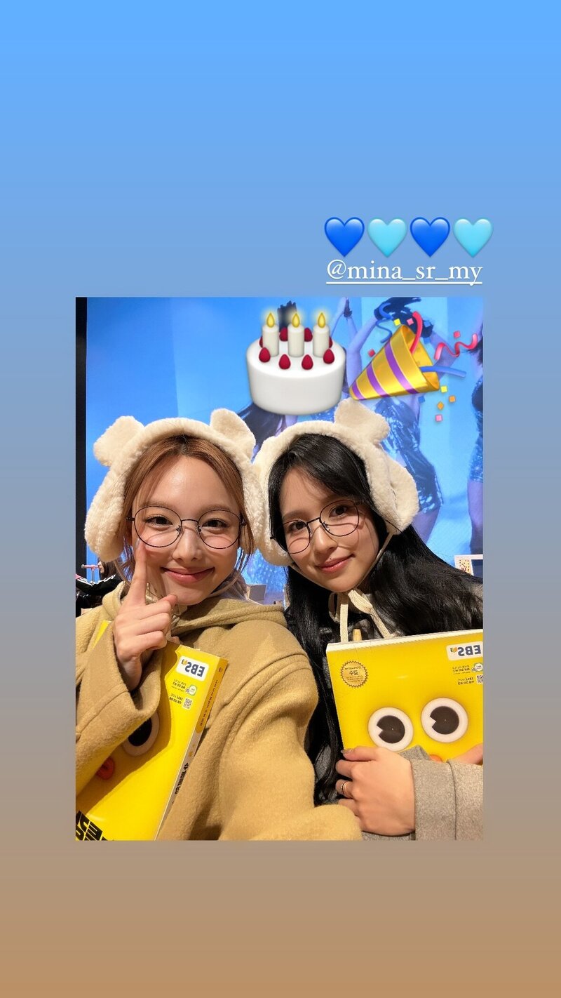 240324 - NAYEON Instagram Story Update with MINA - Happy MINA Day documents 4
