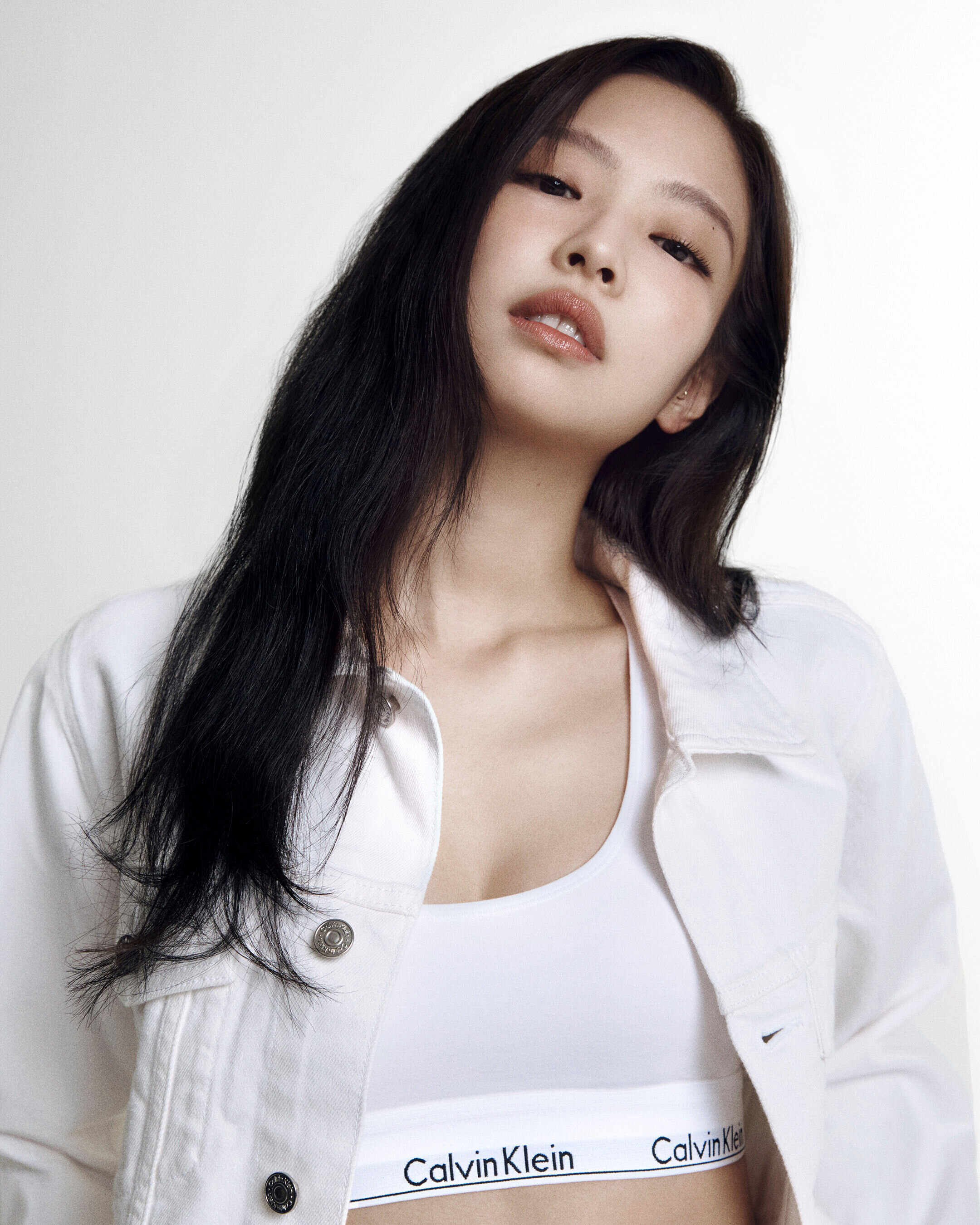 Jennie x Calvin Klein - All White Denim May 2024 Collection | kpopping