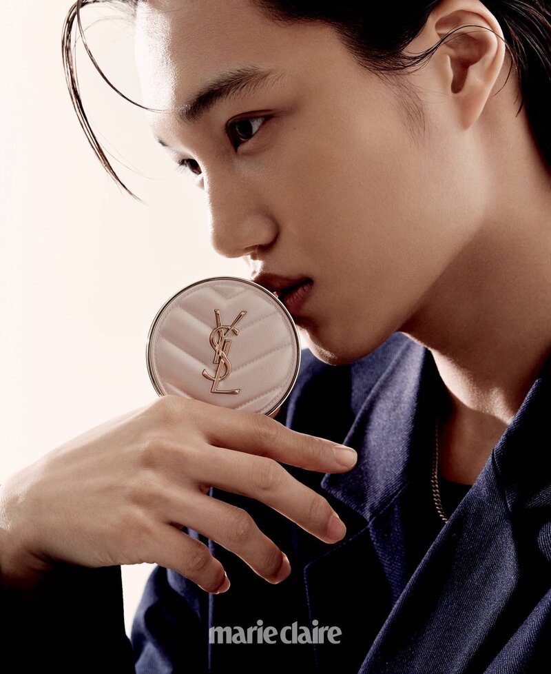 EXO KAI for MARIE CLARIE Korea x YSL BEAUTY 'MESH PINK CUSHION FOUNDATION' March Issue 2022 documents 3