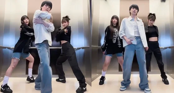 "Jimin Goes Well With NewJeans" — Korean Netizens Praise Jimin, Haerin, and Danielle for "Like Crazy" Dance Challenge