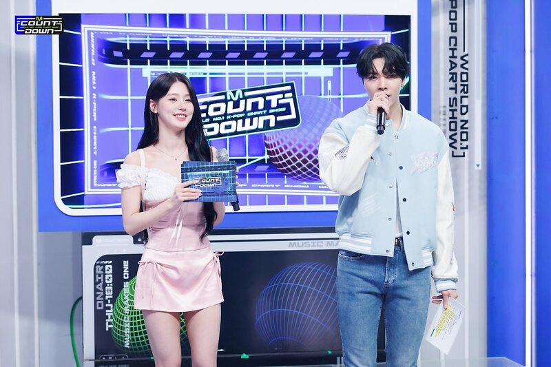 230831 MC Miyeon with Special MC Johnny at M Countdown documents 2