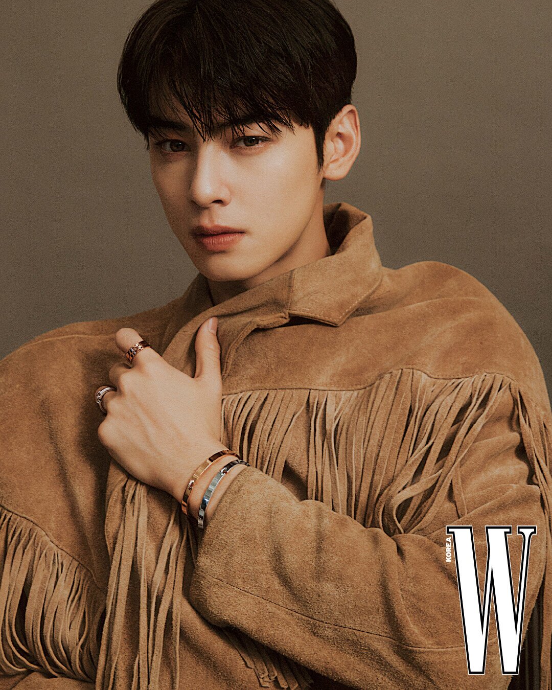 CHA EUN WOO for W Korea 'LOVE YOUR W' x CHAUMET x BURBERRY Dec Issue 2021