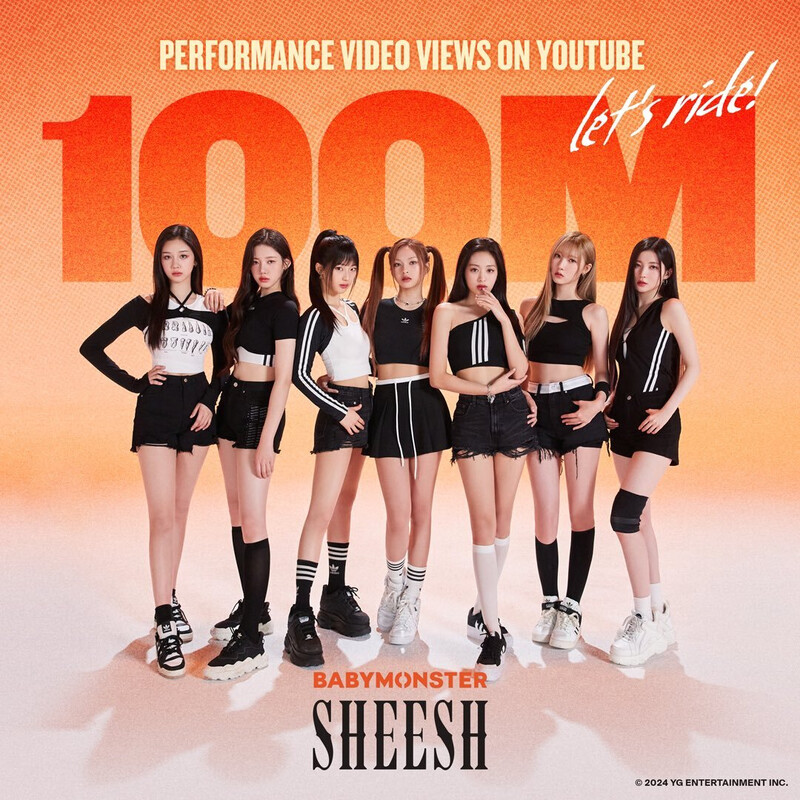 240518 BABYMONSTER Twitter/X Update - ‘SHEESH’ Dance Practice Video hits 100 Million Views on YouTube documents 1