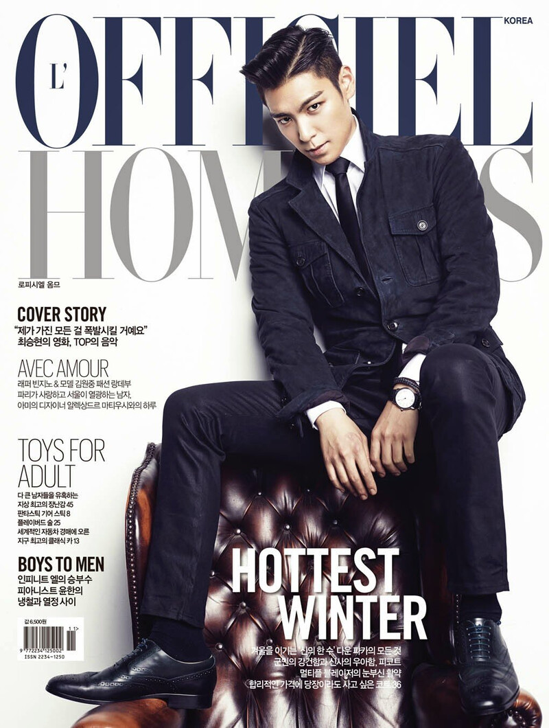 BIGBANG T.O.P for L'OFFICIEL HOMMES Korea | 2013 documents 1