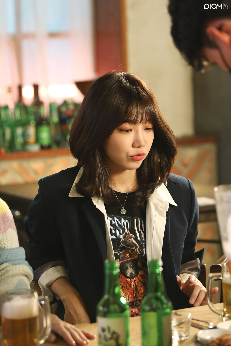 211018 IST Naver post - Apink EUNJI 'Work later, Drink now' drama Poster Shoot behind documents 5