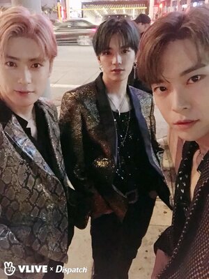 190717 | VLIVE x Dispatch update with NCT127's Taeyong, Jaehyun & Doyoung ( from Naver x Dispatch photoshoot in LA)