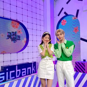 220422 Music Bank Twitter Update - MCs Wonyoung and Sunghoon