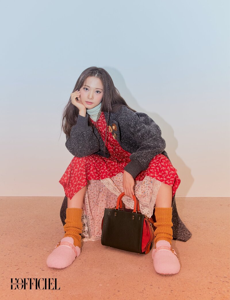 TWICE's Tzuyu for L'Officiel Singapore October 2021 documents 3