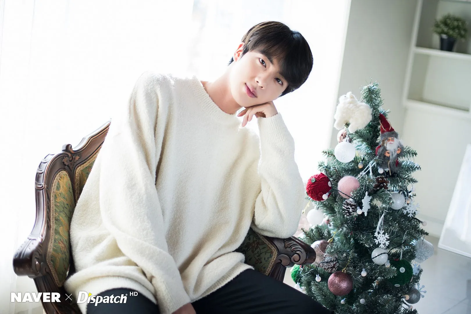 191225 BTS Jin Christmas photoshoot by Naver x Dispatch