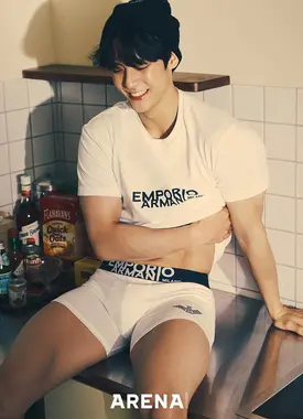 BTOB MINHYUK for ARENA HOMME+ Korea x EMPORIO ARMANI January Issue 2023