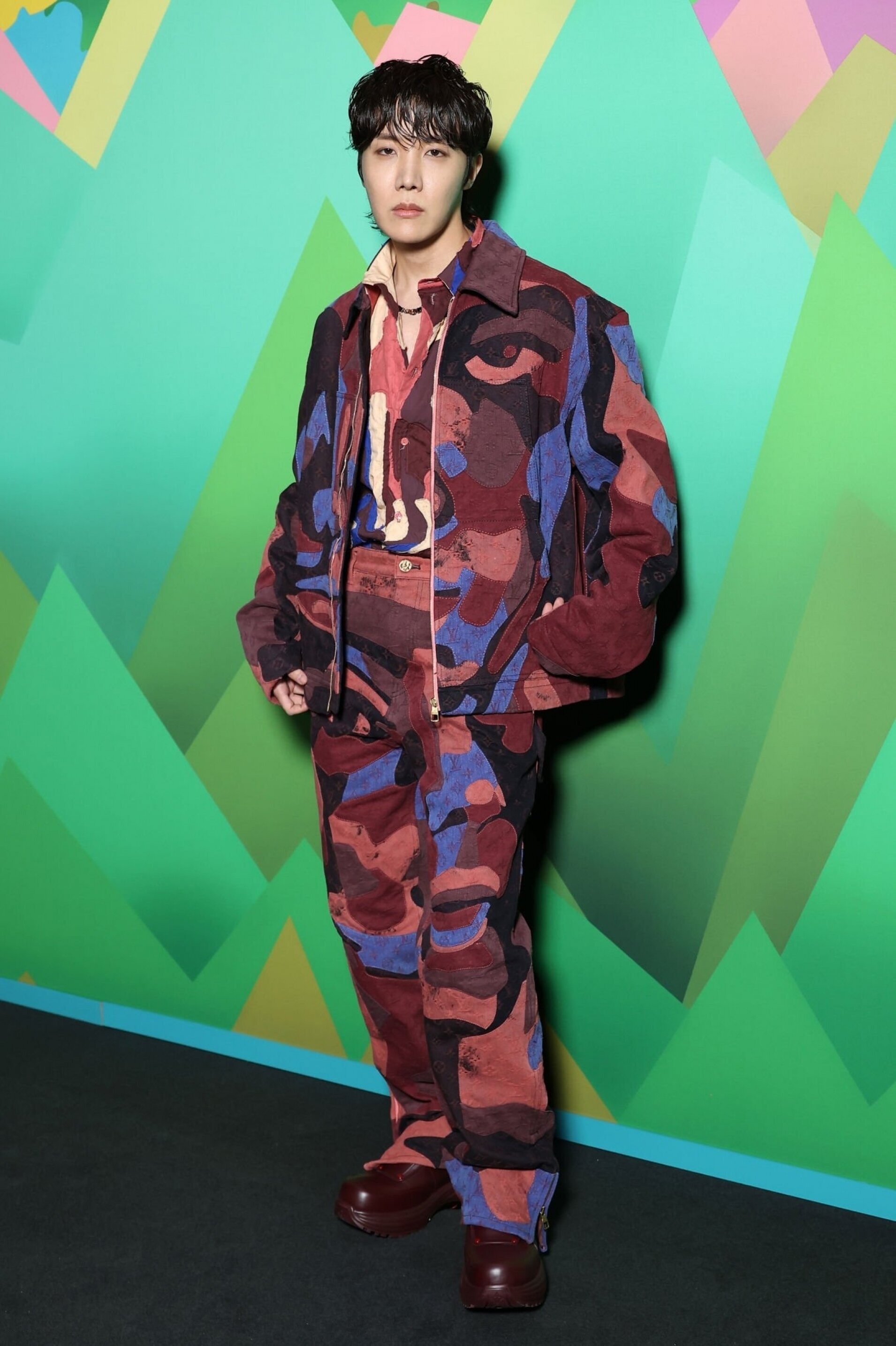 J-Hope Does Elevated Camouflage at the Louis Vuitton Men's Show